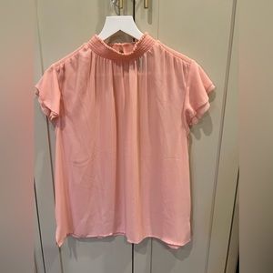 Halogen blouse, little mock turtleneck